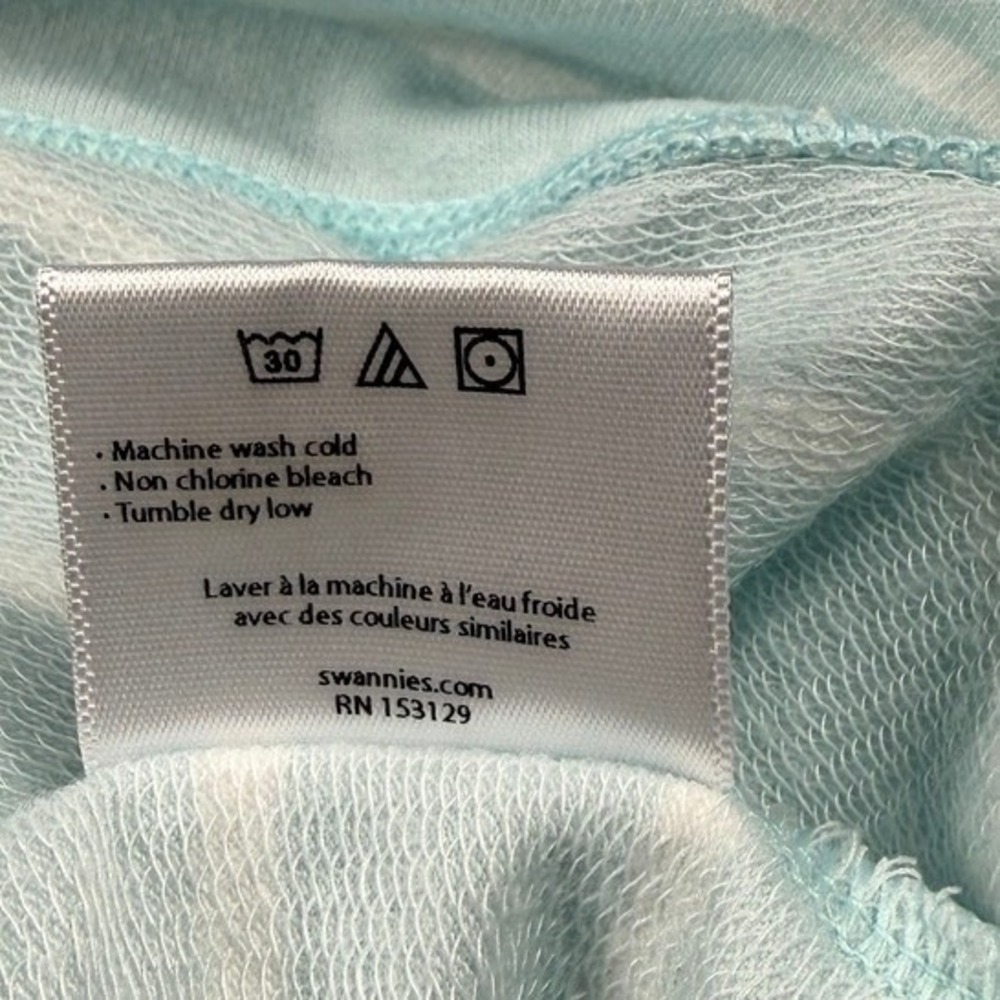 Swannies Mens Large Light Blue White Striped Quarter Zip Golf Hoodie Pullover - Picture 8 of 9
